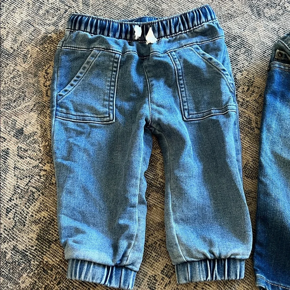 6-9 mo boys jean set - Light‎ Blue and Dark Blue